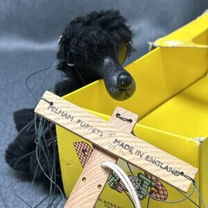 Vintage Pelham Puppets Black Poodle Marionette 1960s England Original Box READ